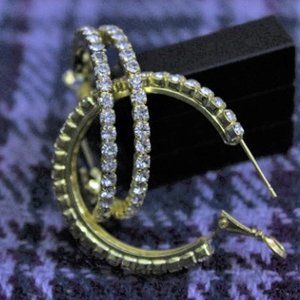 NWT Sophia Collection Small Gold Tone Hoop Earrings